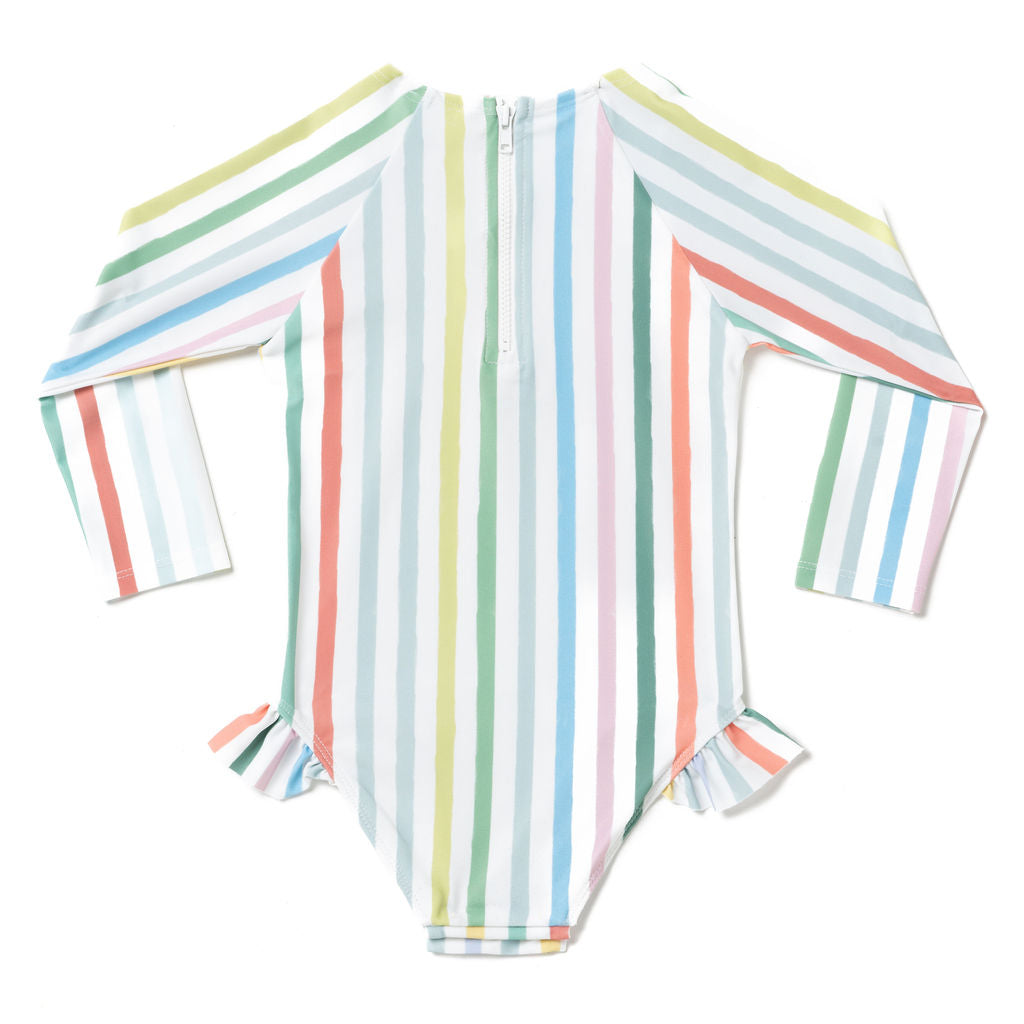 California Rainbow Stripes Baby Onesie California Rainbow Stripes Baby Onesie