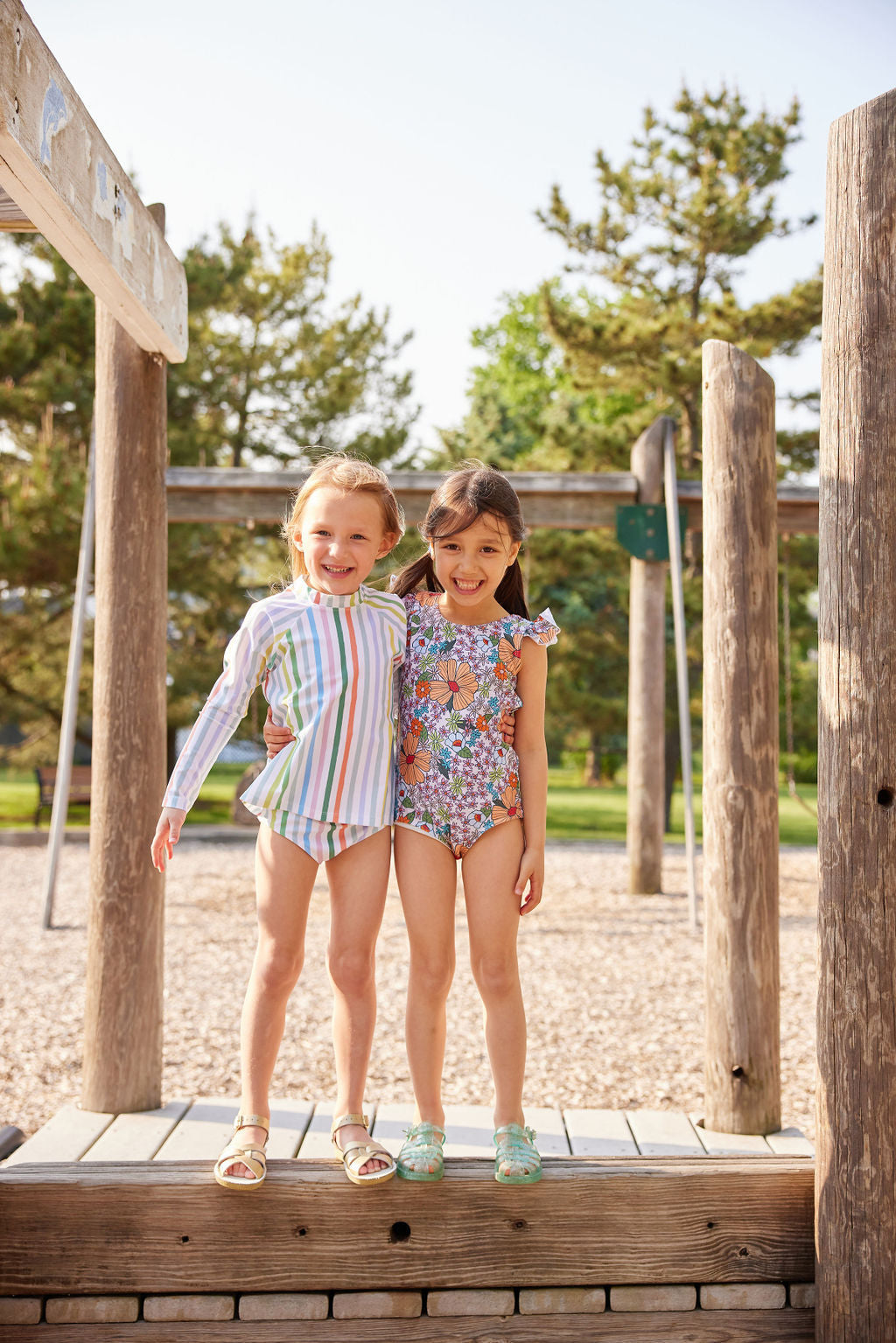 Wavy Floral Flutter One Piece