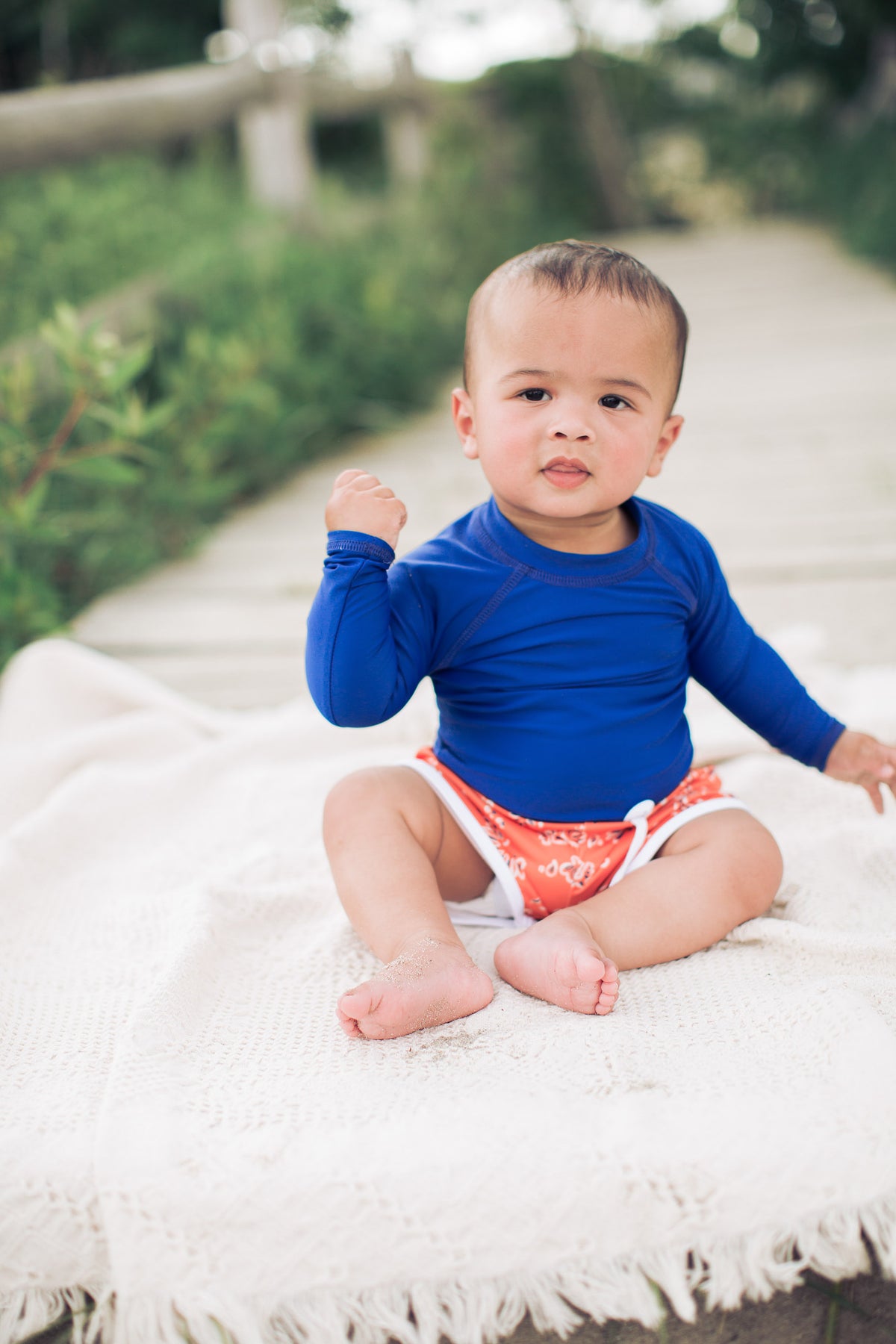 Red Bandana Drawstring Trunks